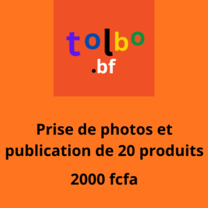 Service de prise de photos et de publication de 20 produits
