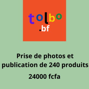 Service de prise de photos et de publication de 240 produits