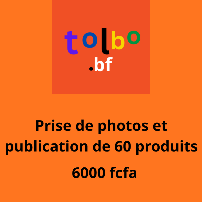 Service de prise de photos et de publication de 60 produits