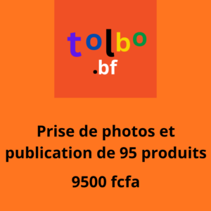 Service de prise de photos et de publication de 95 produits
